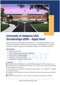University of Alabama scholarships 2025