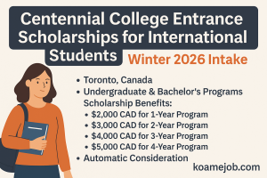 Centennial College Entrance Scholarships