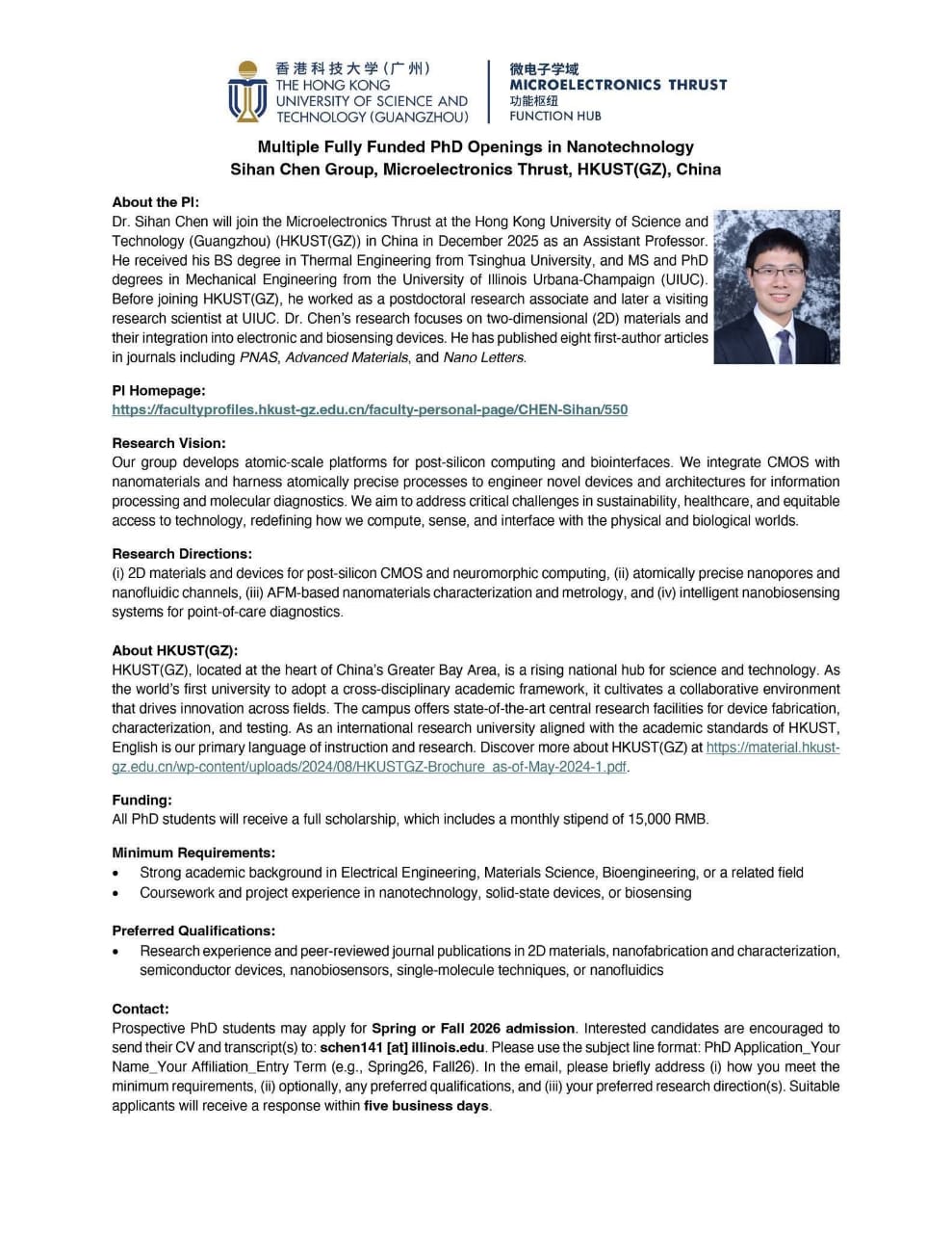 Multiple Fully Funded PhD Openings in
