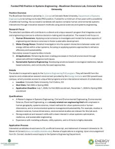 Funded PhD in Systems Engineering