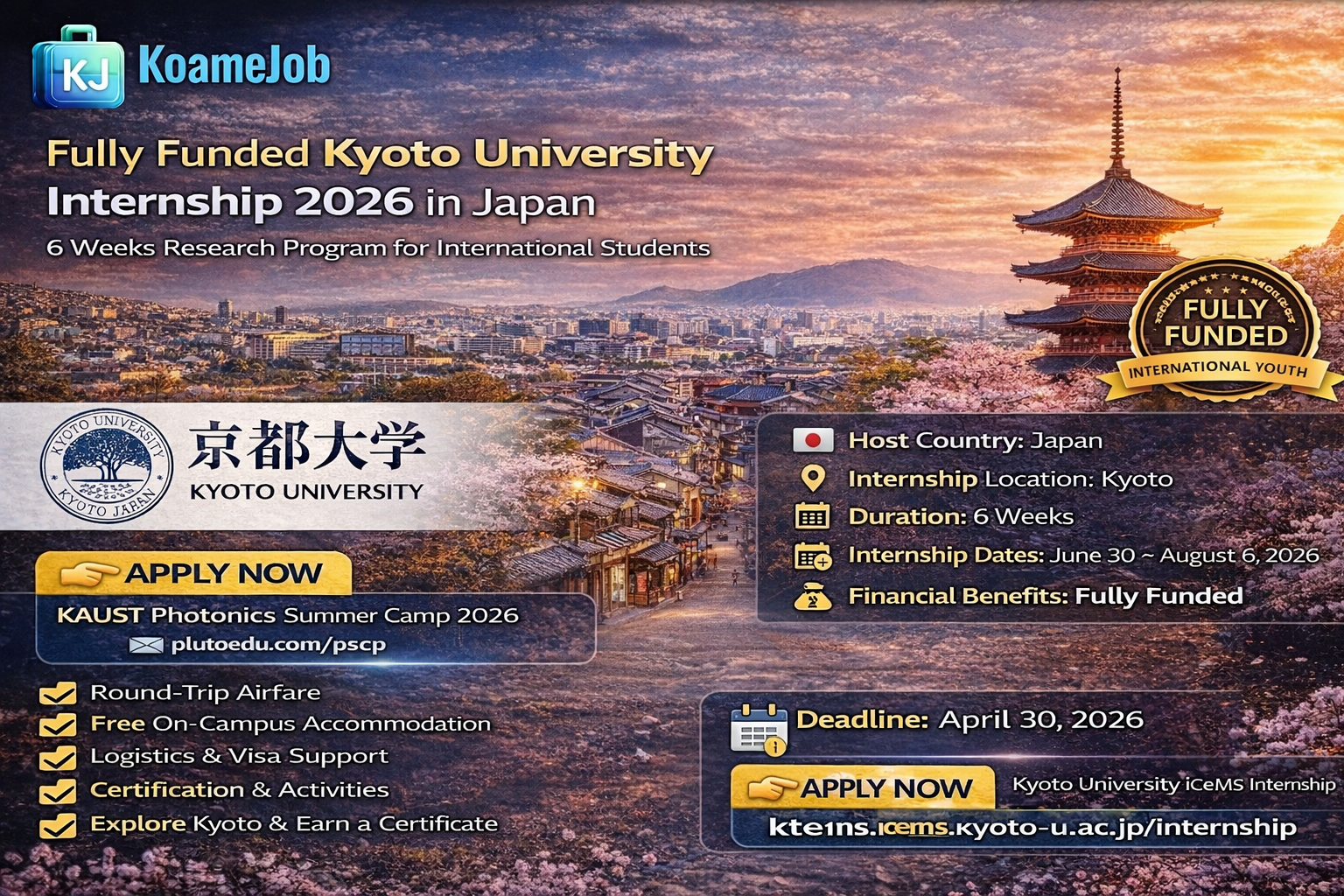 Kyoto University Internship 2026