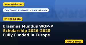 Erasmus Mundus WOP-P Scholarship 2026–2028