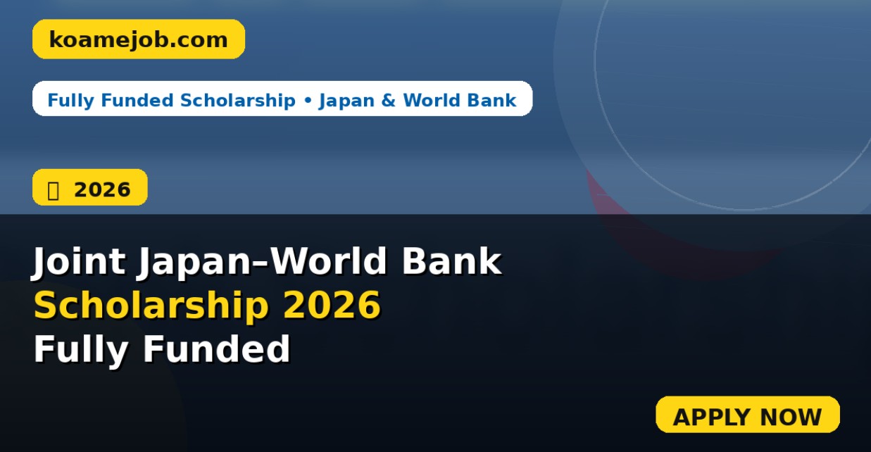 Joint Japan–World Bank Scholarship 2026